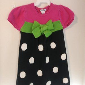 Hartstrings Sweater Knit Dress Pink black